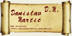 Danislav Martić vizit kartica